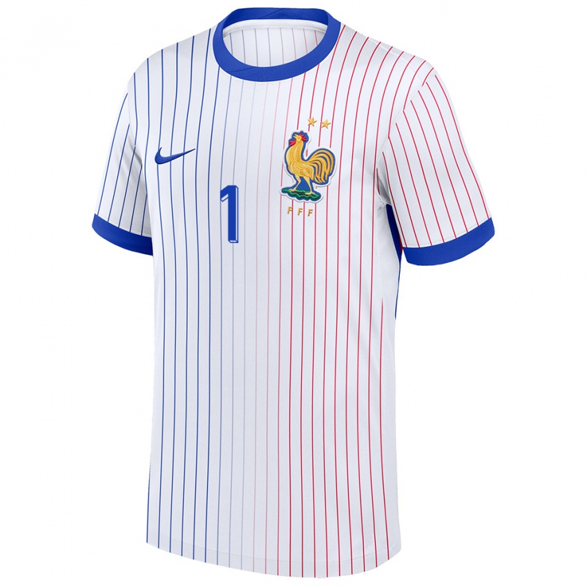 Criança Camisola França Hugo Lloris #1 Branco Alternativa 24-26 Camisa Brasil