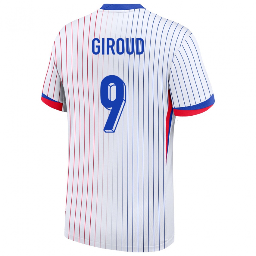 Criança Camisola França Olivier Giroud #9 Branco Alternativa 24-26 Camisa Brasil