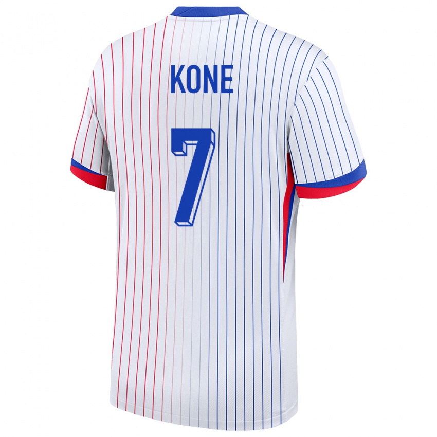 Criança Camisola França Kouadio Kone #7 Branco Alternativa 24-26 Camisa Brasil