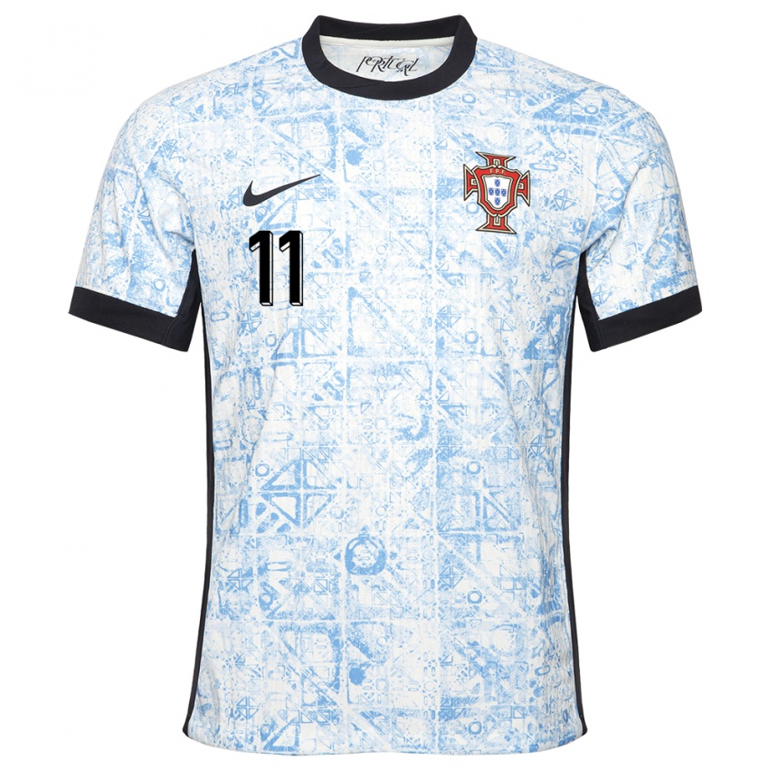 Criança Camisola Portugal Tatiana Pinto #11 Azul Creme Alternativa 24-26 Camisa Brasil