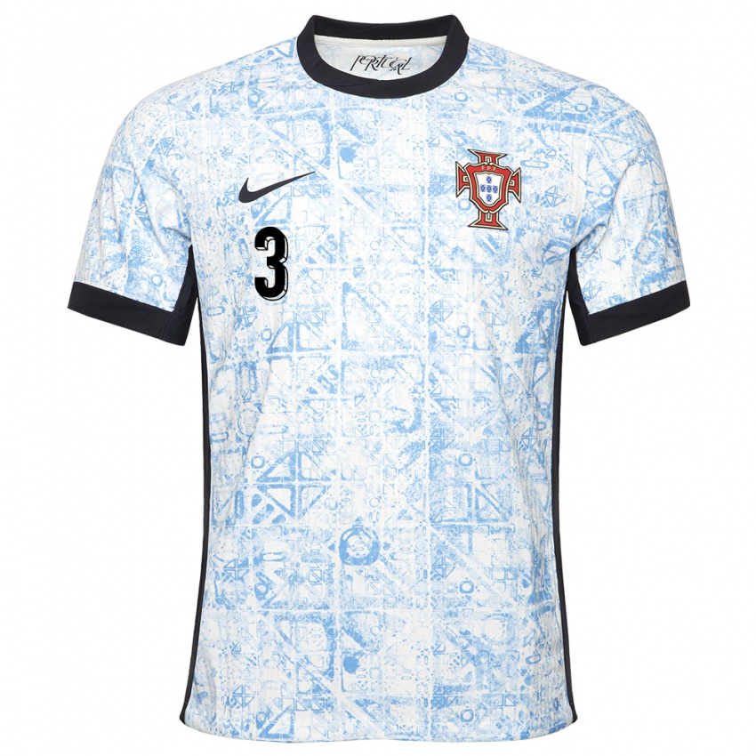 Criança Camisola Portugal Pepe #3 Azul Creme Alternativa 24-26 Camisa Brasil