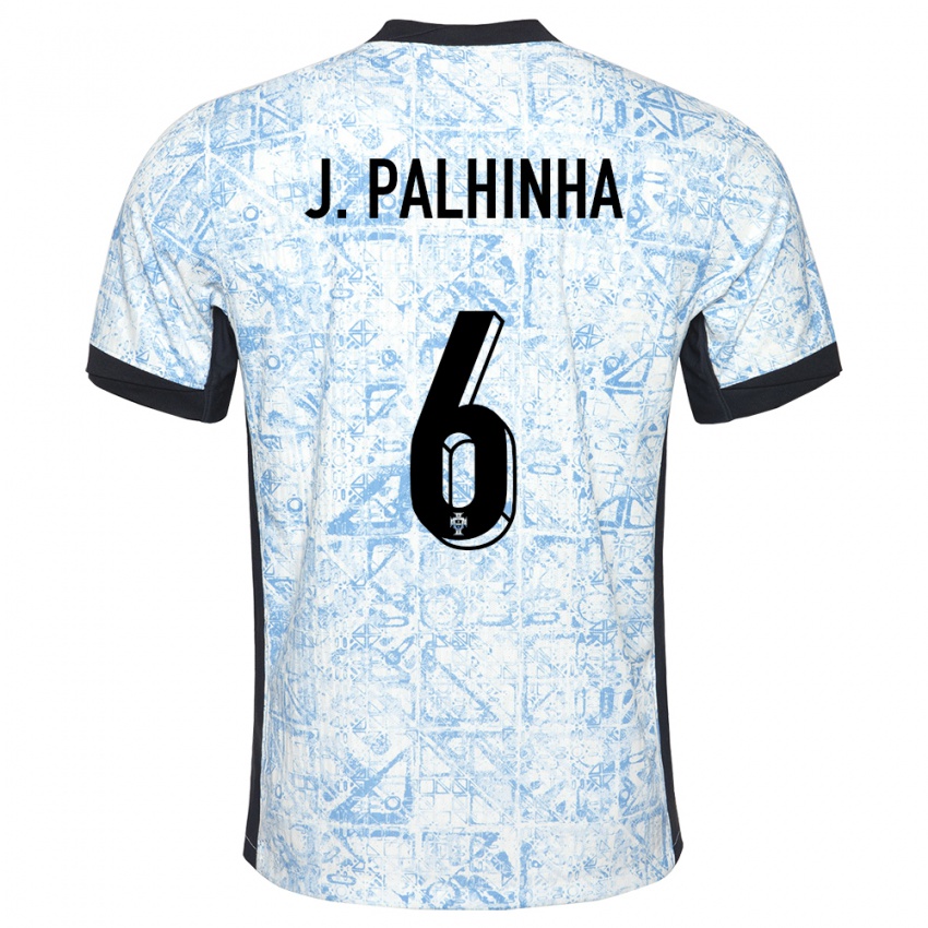 Criança Camisola Portugal Joao Palhinha #6 Azul Creme Alternativa 24-26 Camisa Brasil