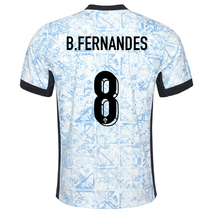 Criança Camisola Portugal Bruno Fernandes #8 Azul Creme Alternativa 24-26 Camisa Brasil