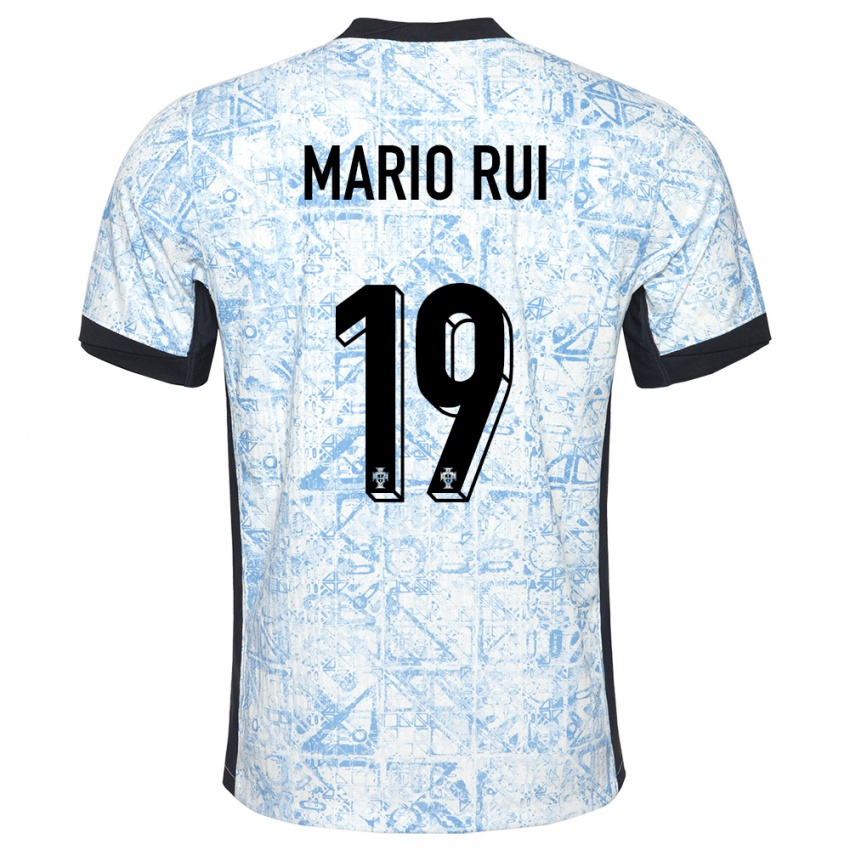 Criança Camisola Portugal Mario Rui #19 Azul Creme Alternativa 24-26 Camisa Brasil