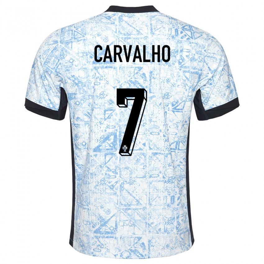 Criança Camisola Portugal Fabio Carvalho #7 Azul Creme Alternativa 24-26 Camisa Brasil