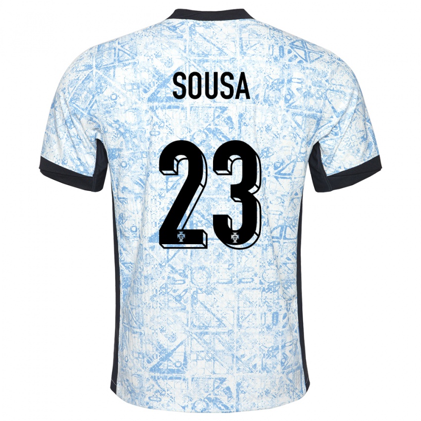 Criança Camisola Portugal Afonso Sousa #23 Azul Creme Alternativa 24-26 Camisa Brasil