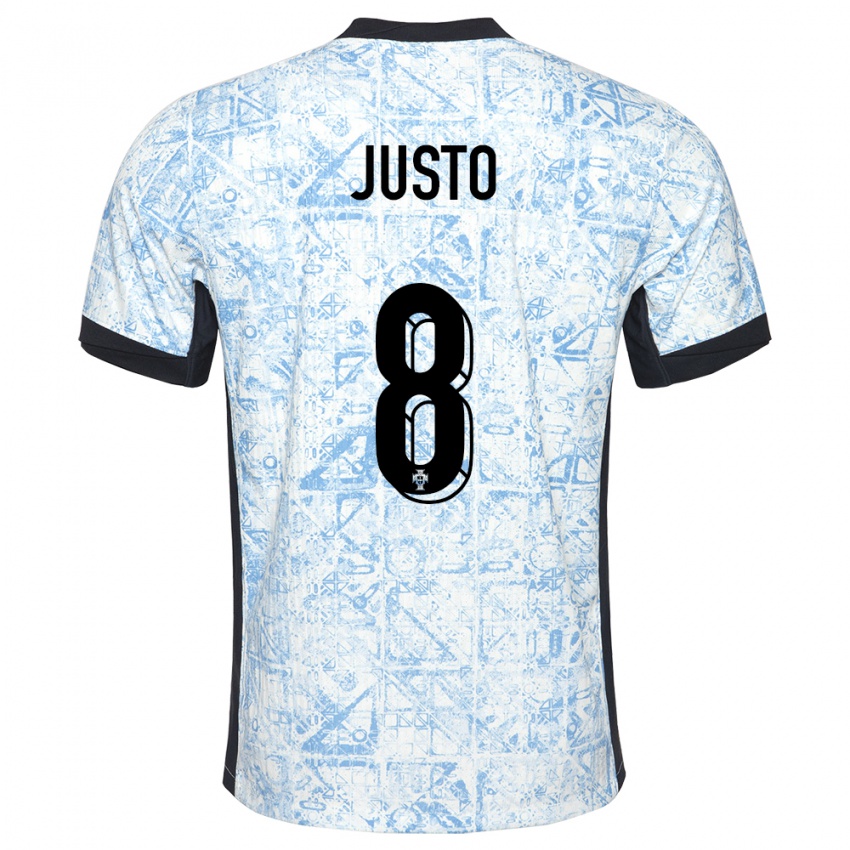 Criança Camisola Portugal Samuel Justo #8 Azul Creme Alternativa 24-26 Camisa Brasil