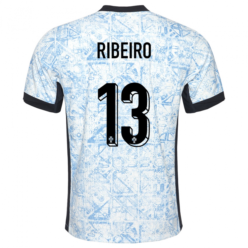 Criança Camisola Portugal Antonio Ribeiro #13 Azul Creme Alternativa 24-26 Camisa Brasil