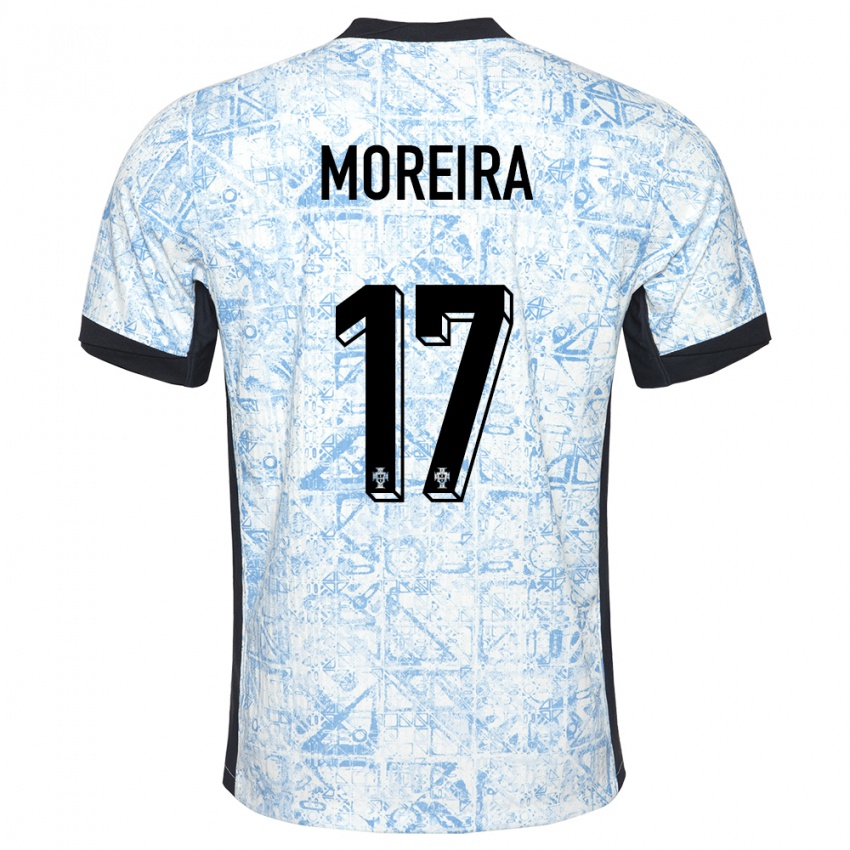 Criança Camisola Portugal Afonso Moreira #17 Azul Creme Alternativa 24-26 Camisa Brasil