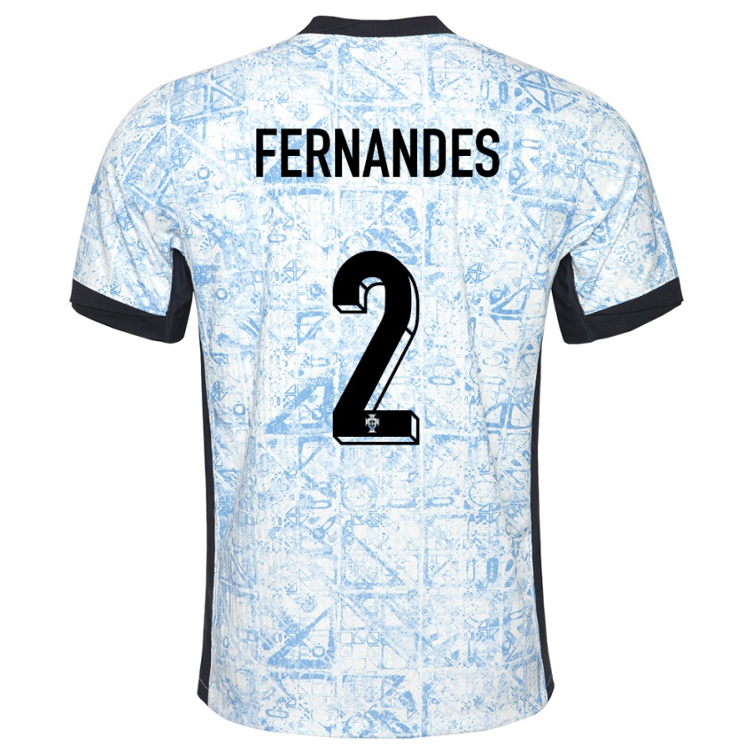 Criança Camisola Portugal Martim Fernandes #2 Azul Creme Alternativa 24-26 Camisa Brasil