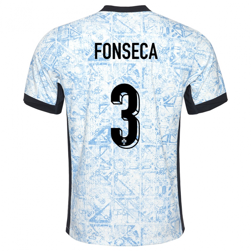 Criança Camisola Portugal Joao Fonseca #3 Azul Creme Alternativa 24-26 Camisa Brasil