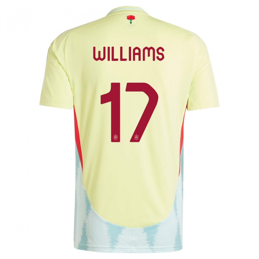 Criança Camisola Espanha Nico Williams #17 Amarelo Alternativa 24-26 Camisa Brasil