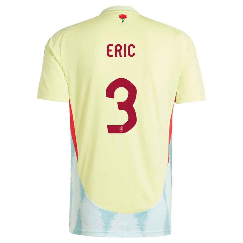 Criança Camisola Espanha Eric Garcia #3 Amarelo Alternativa 24-26 Camisa Brasil