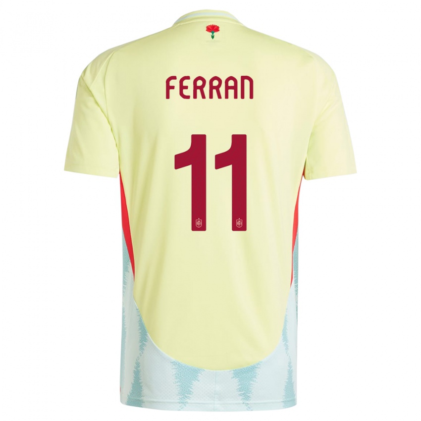 Criança Camisola Espanha Ferran Torres #11 Amarelo Alternativa 24-26 Camisa Brasil