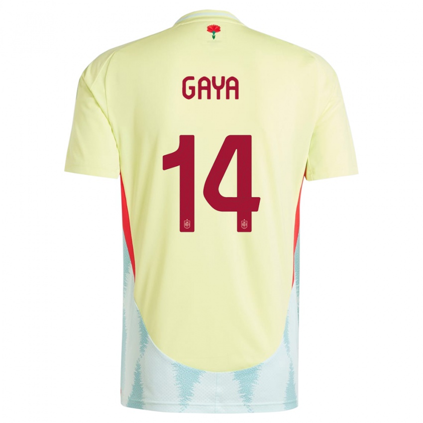 Criança Camisola Espanha Jose Gaya #14 Amarelo Alternativa 24-26 Camisa Brasil