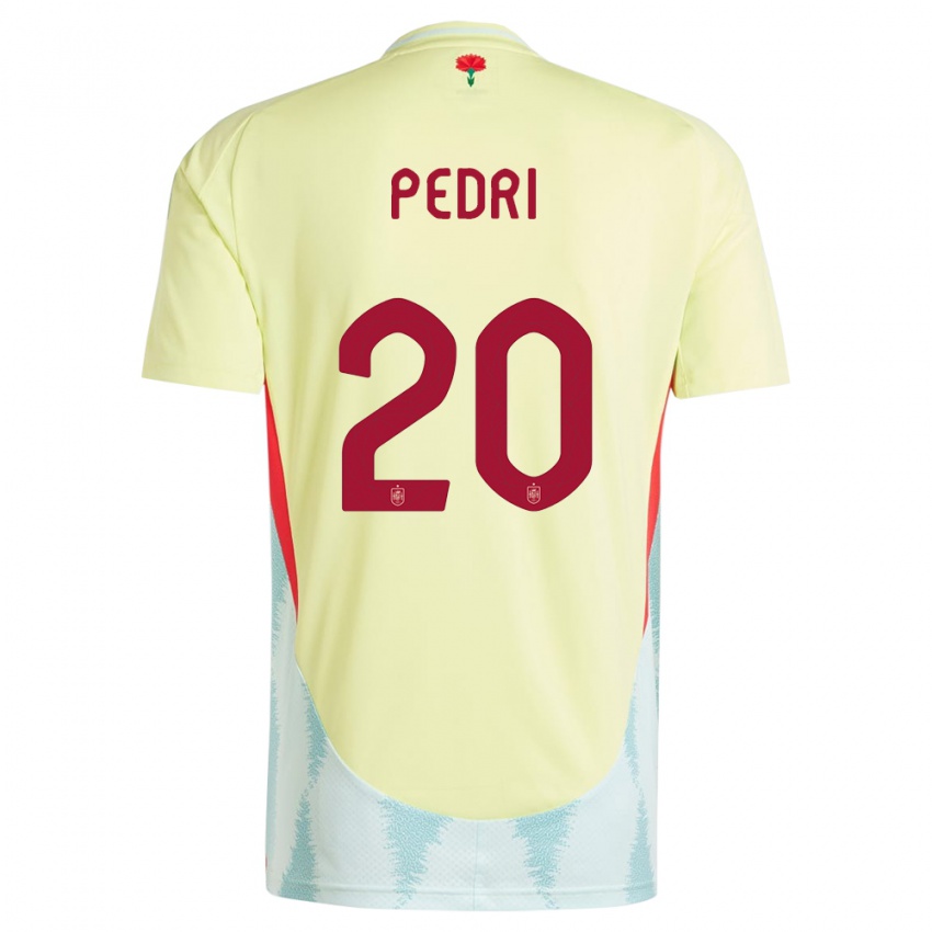 Criança Camisola Espanha Pedri #20 Amarelo Alternativa 24-26 Camisa Brasil