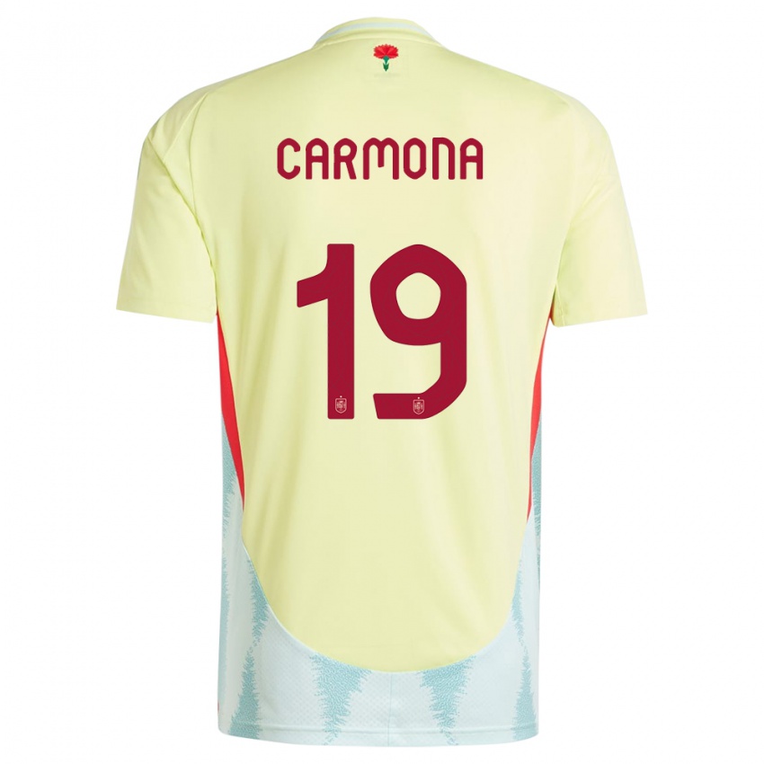 Criança Camisola Espanha Olga Carmona #19 Amarelo Alternativa 24-26 Camisa Brasil