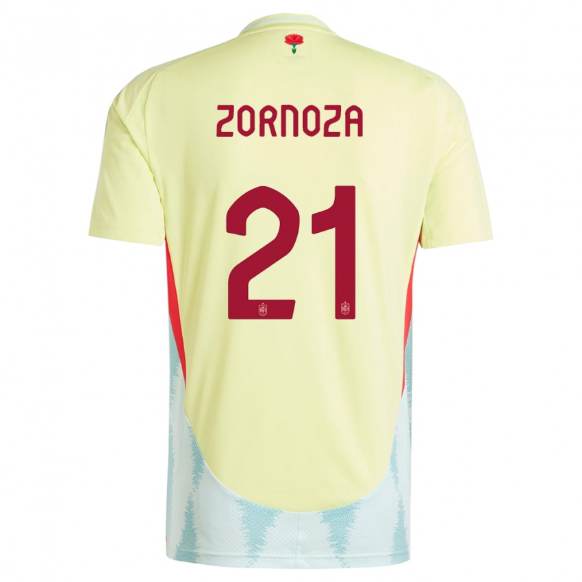 Criança Camisola Espanha Claudia Zornoza #21 Amarelo Alternativa 24-26 Camisa Brasil