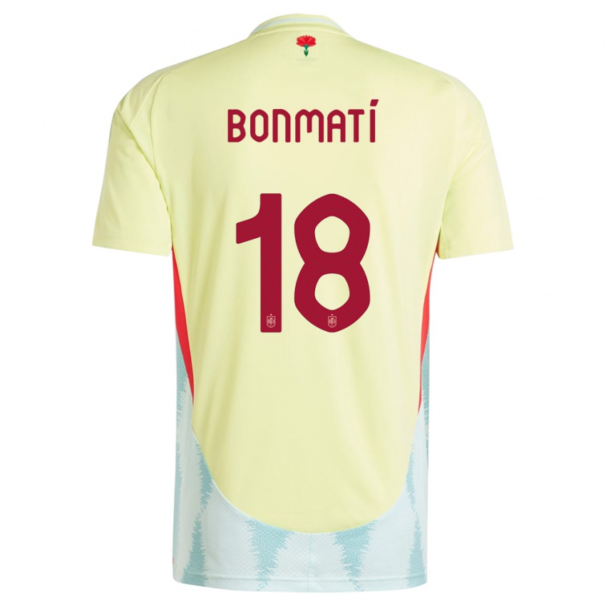 Criança Camisola Espanha Aitana Bonmati #18 Amarelo Alternativa 24-26 Camisa Brasil