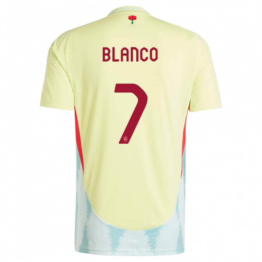 Criança Camisola Espanha Fabio Blanco #7 Amarelo Alternativa 24-26 Camisa Brasil