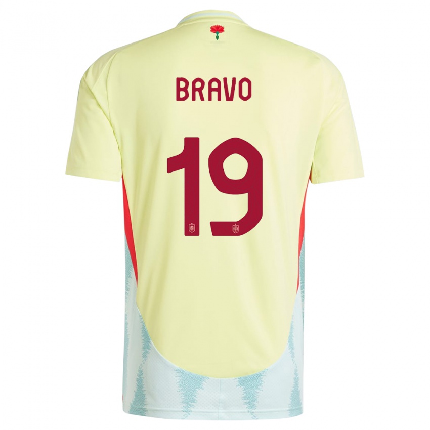 Criança Camisola Espanha Iker Bravo #19 Amarelo Alternativa 24-26 Camisa Brasil