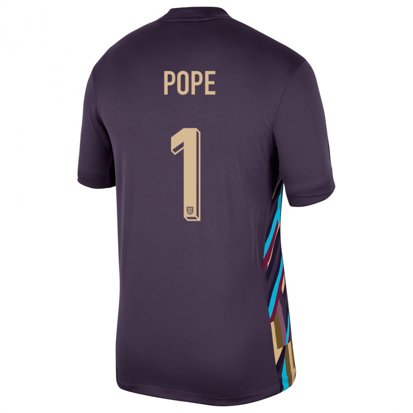 Criança Camisola Inglaterra Nick Pope #1 Passa Escura Alternativa 24-26 Camisa Brasil