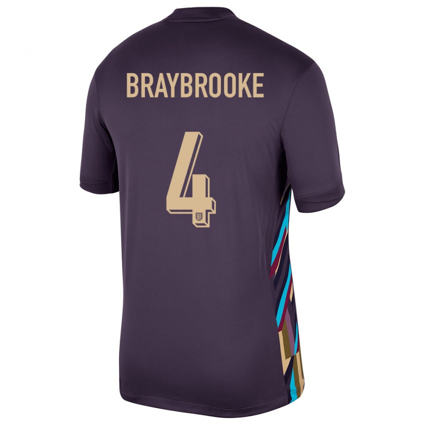 Criança Camisola Inglaterra Samuel Braybrooke #4 Passa Escura Alternativa 24-26 Camisa Brasil