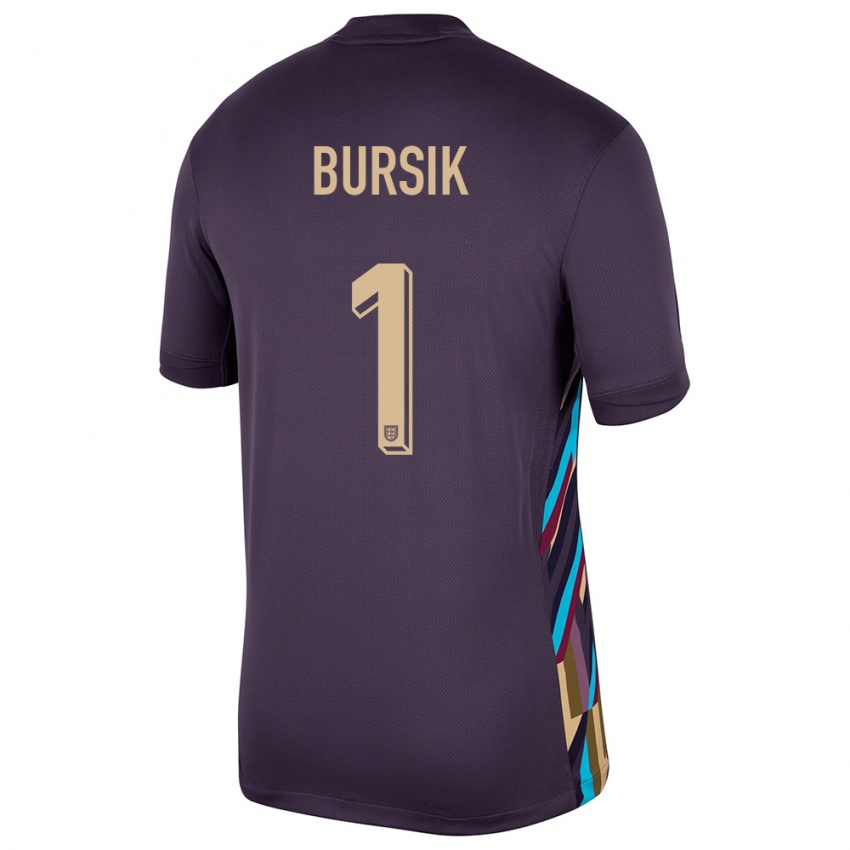 Criança Camisola Inglaterra Josef Bursik #1 Passa Escura Alternativa 24-26 Camisa Brasil