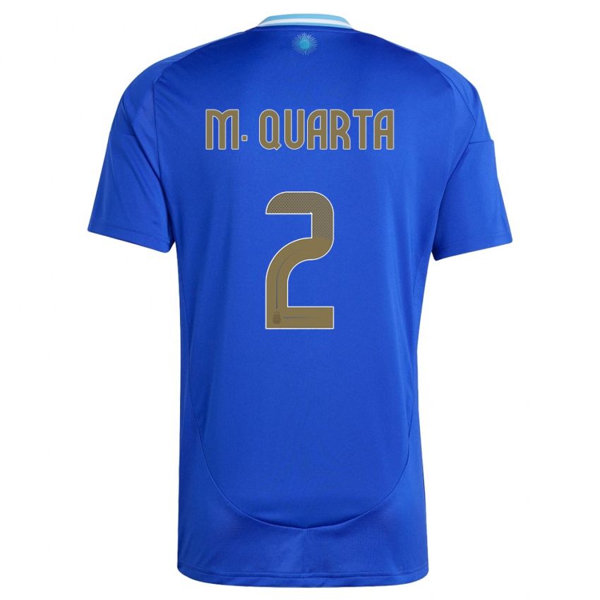 Criança Camisola Argentina Lucas Martinez Quarta #2 Azul Alternativa 24-26 Camisa Brasil