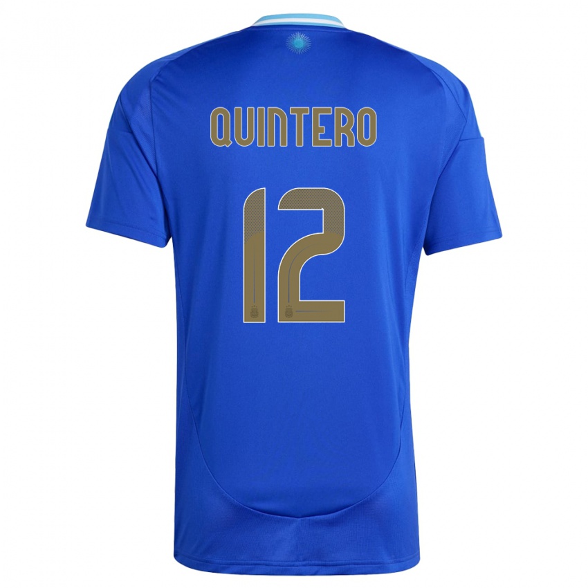 Criança Camisola Argentina Valentino Quintero #12 Azul Alternativa 24-26 Camisa Brasil