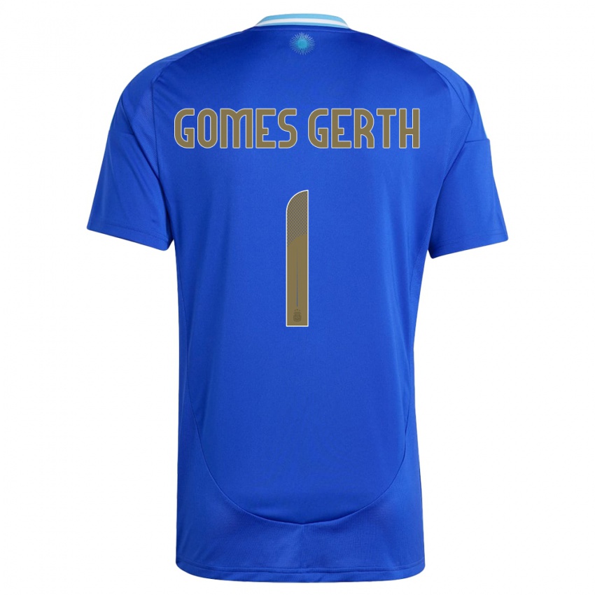 Criança Camisola Argentina Federico Gomes Gerth #1 Azul Alternativa 24-26 Camisa Brasil