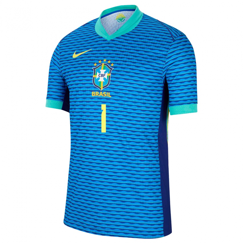 Criança Camisola Brasil Luciana #1 Azul Alternativa 24-26 Camisa Brasil