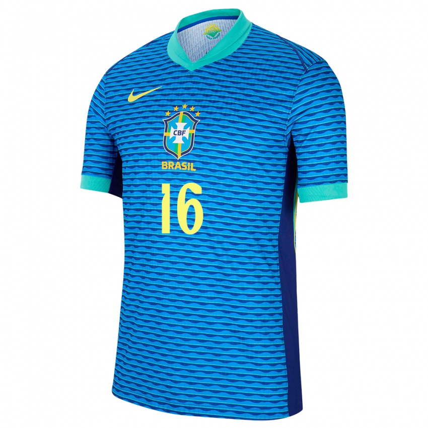 Criança Camisola Brasil Beatriz #16 Azul Alternativa 24-26 Camisa Brasil