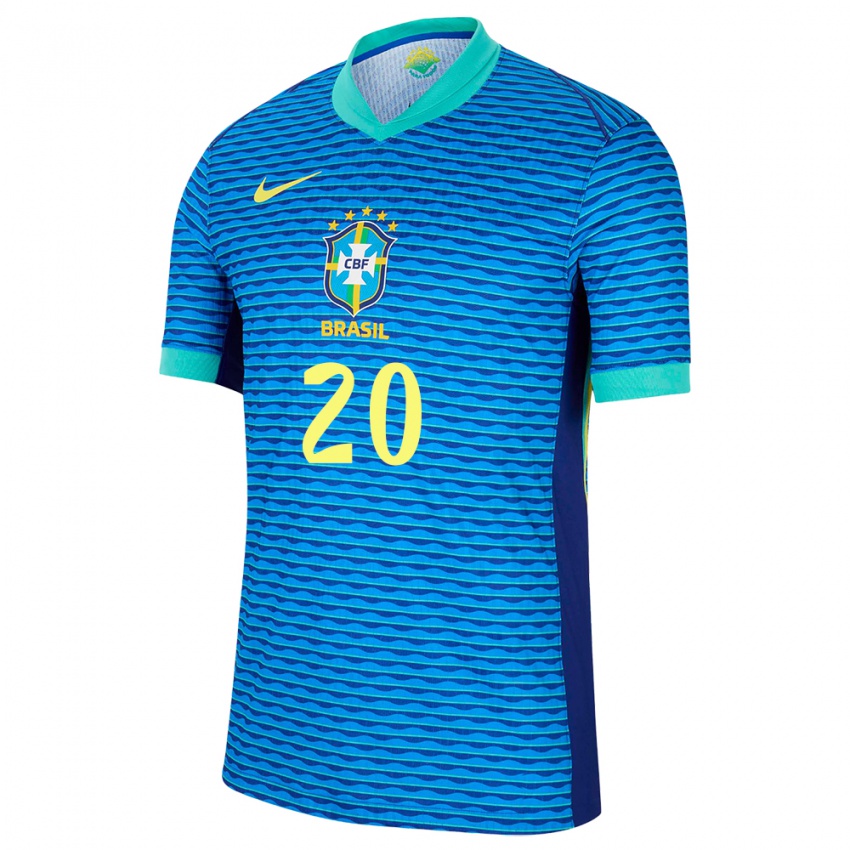 Criança Camisola Brasil Dudu #20 Azul Alternativa 24-26 Camisa Brasil