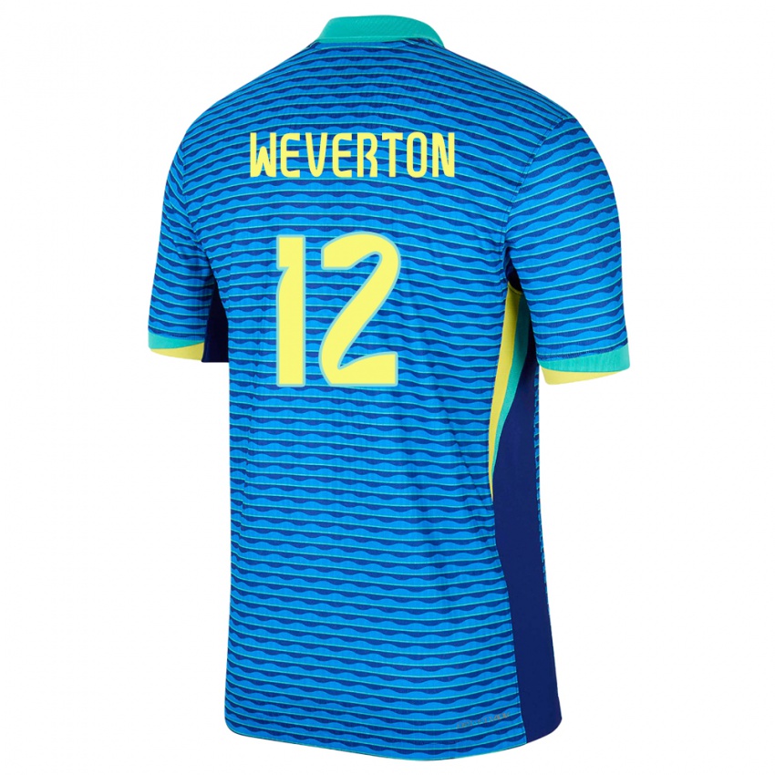 Criança Camisola Brasil Weverton #12 Azul Alternativa 24-26 Camisa Brasil