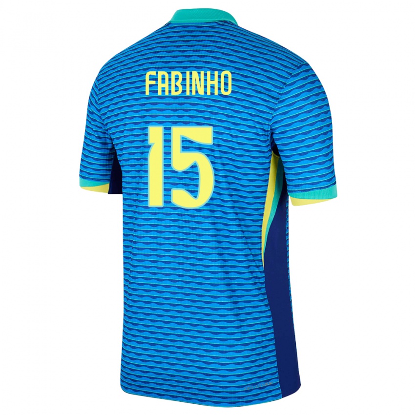 Criança Camisola Brasil Fabinho #15 Azul Alternativa 24-26 Camisa Brasil