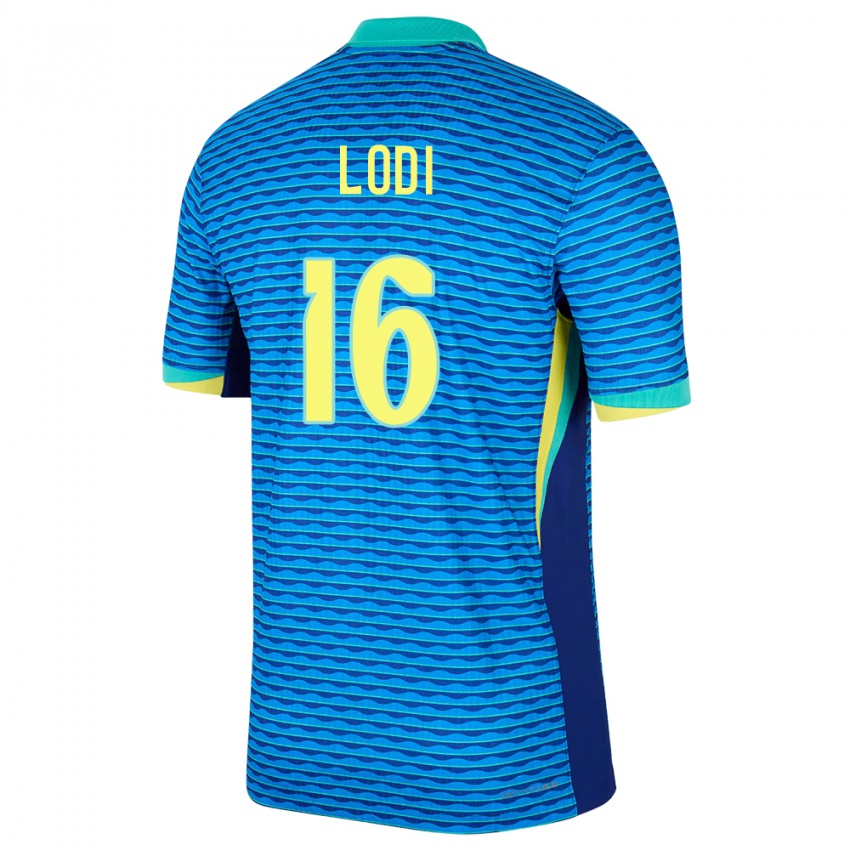 Criança Camisola Brasil Renan Lodi #16 Azul Alternativa 24-26 Camisa Brasil