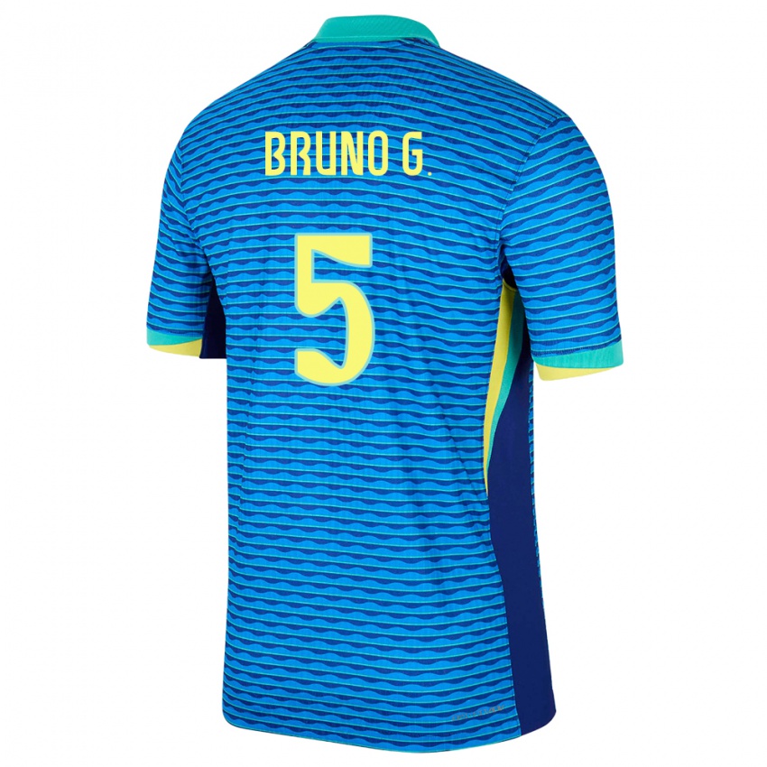 Criança Camisola Brasil Bruno Guimaraes #5 Azul Alternativa 24-26 Camisa Brasil