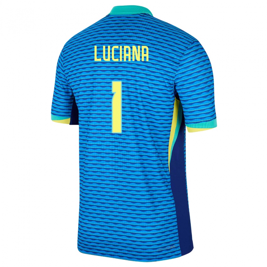 Criança Camisola Brasil Luciana #1 Azul Alternativa 24-26 Camisa Brasil