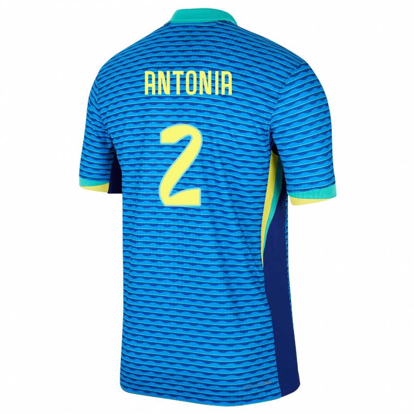 Criança Camisola Brasil Antonia #2 Azul Alternativa 24-26 Camisa Brasil