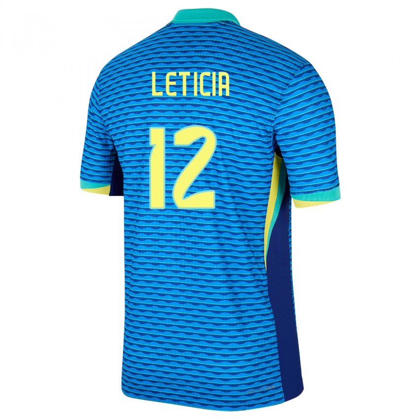 Criança Camisola Brasil Leticia #12 Azul Alternativa 24-26 Camisa Brasil