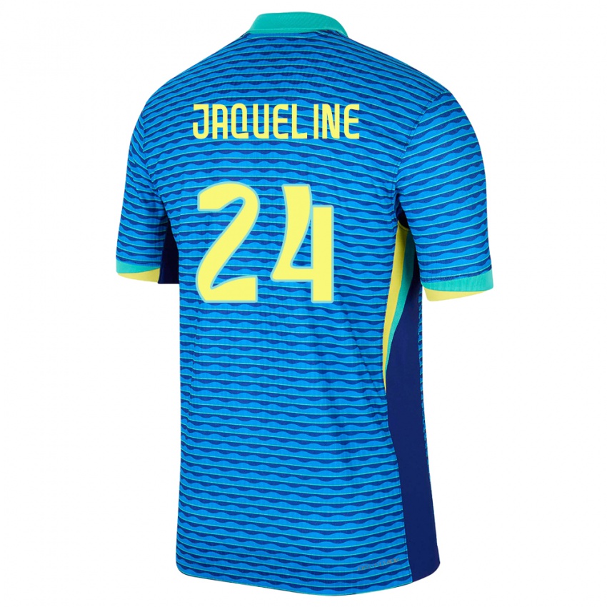 Criança Camisola Brasil Jaqueline #24 Azul Alternativa 24-26 Camisa Brasil