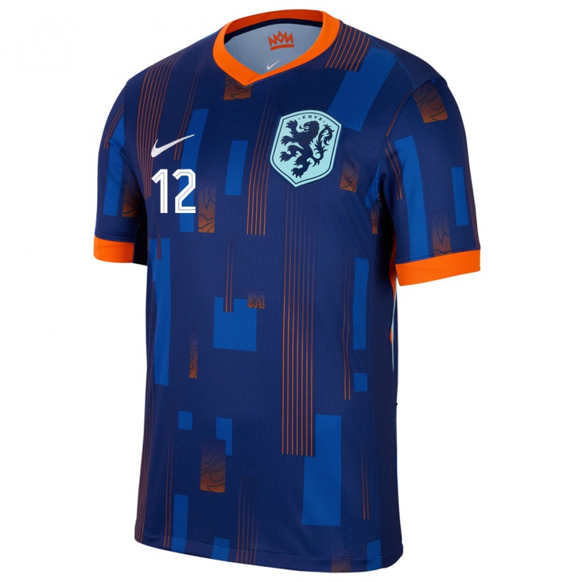 Criança Camisola Países Baixos Devyne Rensch #12 Azul Alternativa 24-26 Camisa Brasil