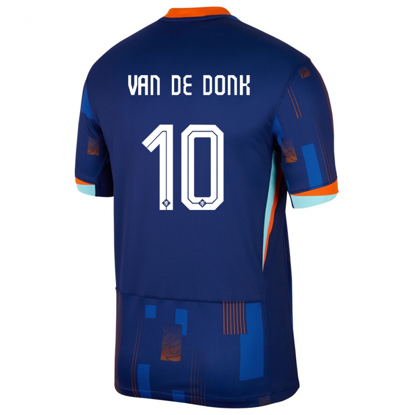 Criança Camisola Países Baixos Danielle Van De Donk #10 Azul Alternativa 24-26 Camisa Brasil