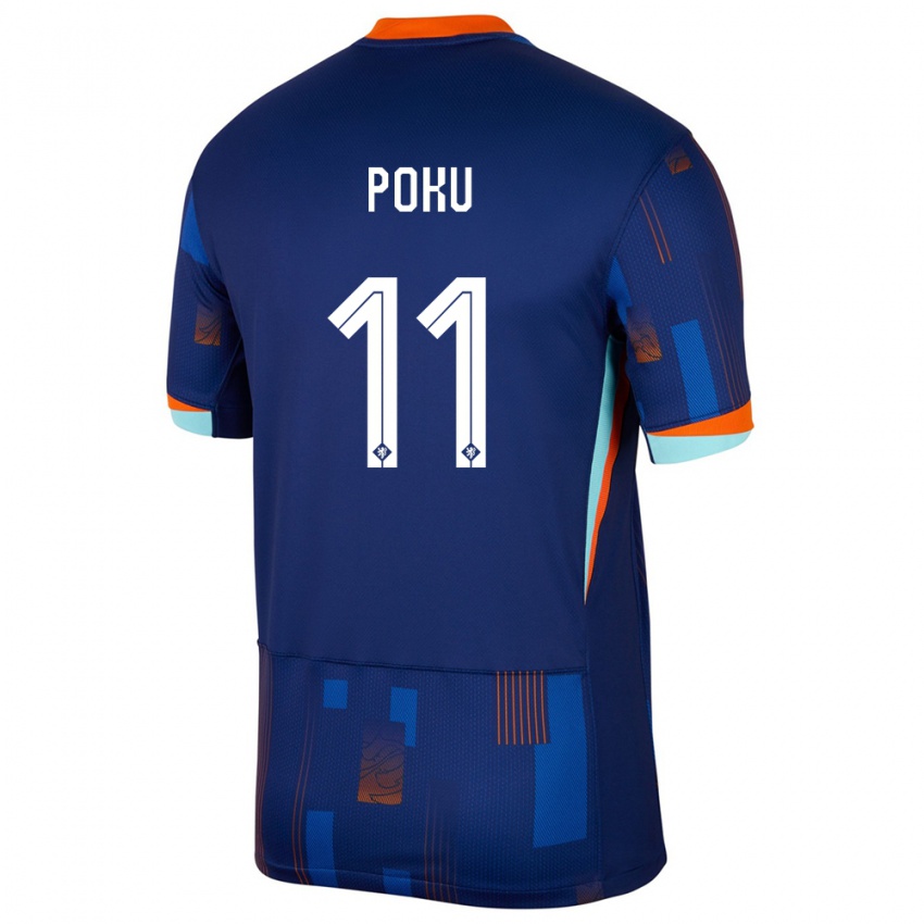 Criança Camisola Países Baixos Ernest Poku #11 Azul Alternativa 24-26 Camisa Brasil