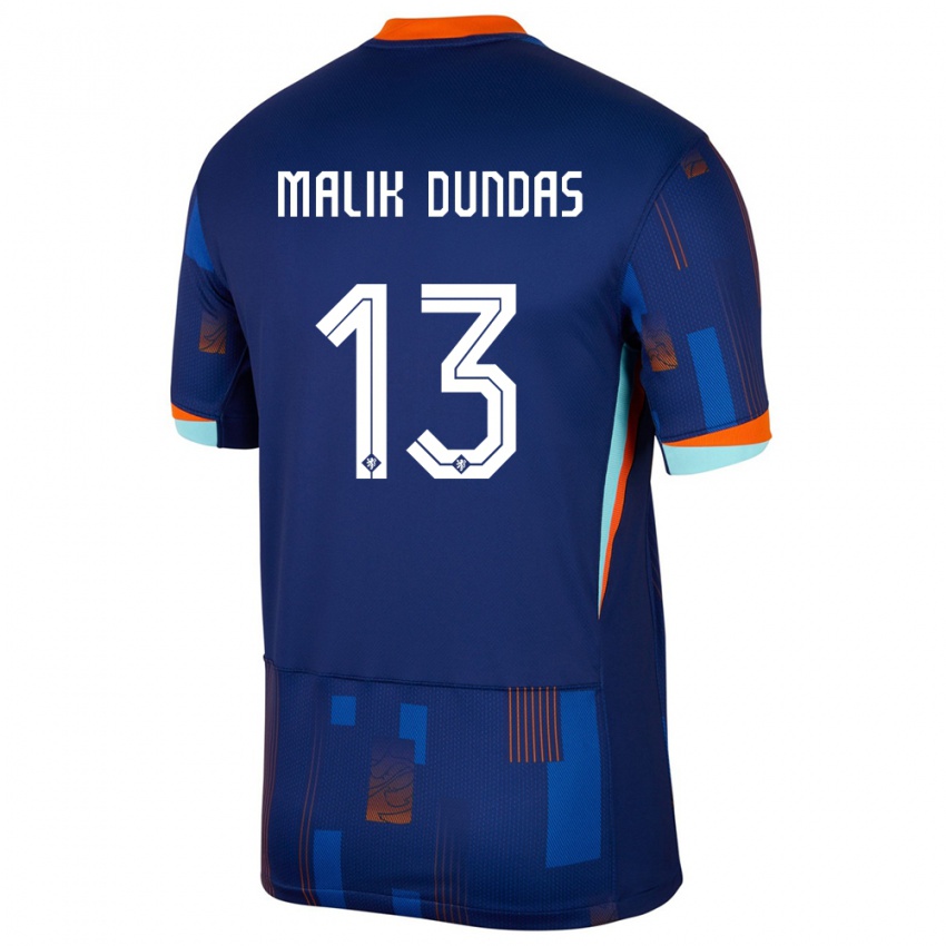 Criança Camisola Países Baixos Noa Malik Dundas #13 Azul Alternativa 24-26 Camisa Brasil