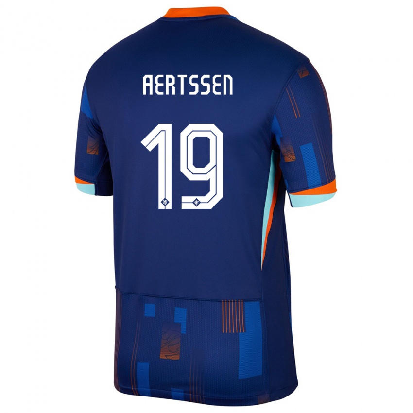 Criança Camisola Países Baixos Olivier Aertssen #19 Azul Alternativa 24-26 Camisa Brasil