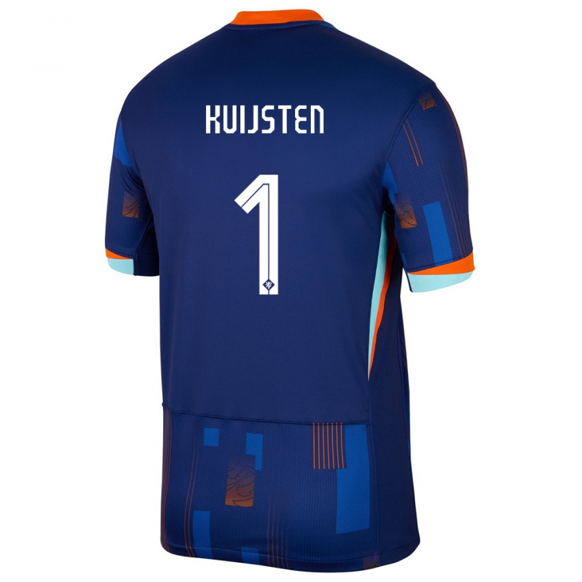 Criança Camisola Países Baixos Tristan Kuijsten #1 Azul Alternativa 24-26 Camisa Brasil