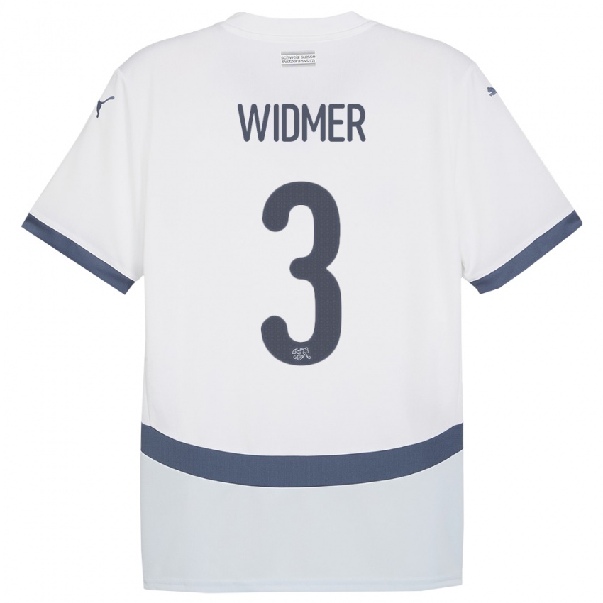 Criança Camisola Suiça Silvan Widmer #3 Branco Alternativa 24-26 Camisa Brasil