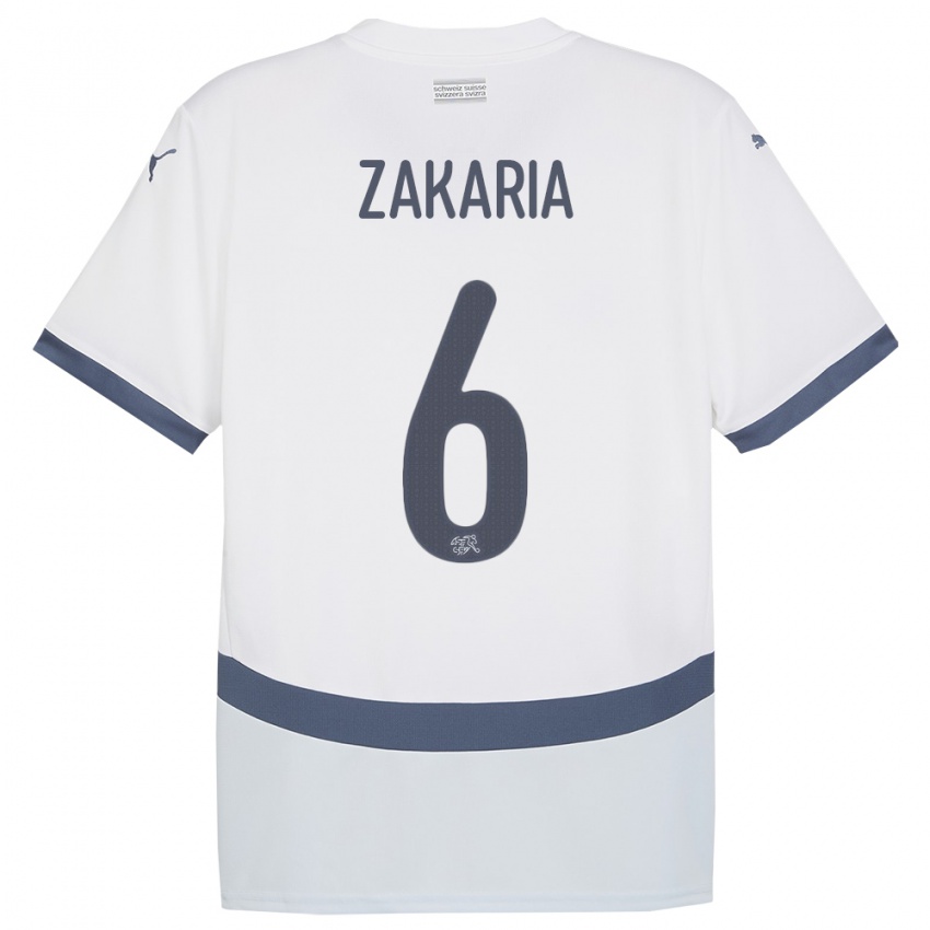 Criança Camisola Suiça Denis Zakaria #6 Branco Alternativa 24-26 Camisa Brasil